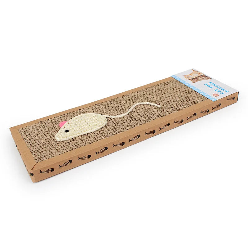 14.5 x 4.75in Cat Scratching Board Mat - Claw Paw Toy for Scratching - Furniture Protector