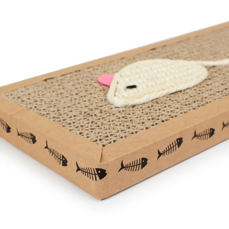 14.5 x 4.75in Cat Scratching Board Mat - Claw Paw Toy for Scratching - Furniture Protector
