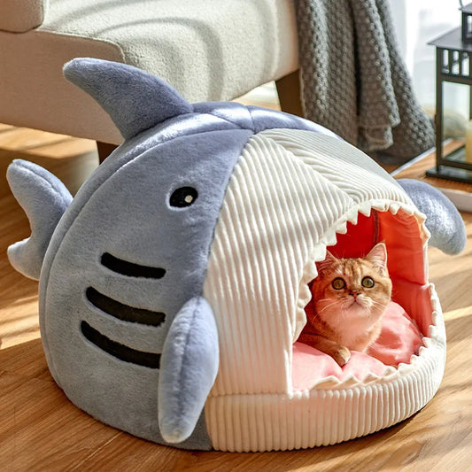 Cozy Shark/Piranha Design Cat Bed