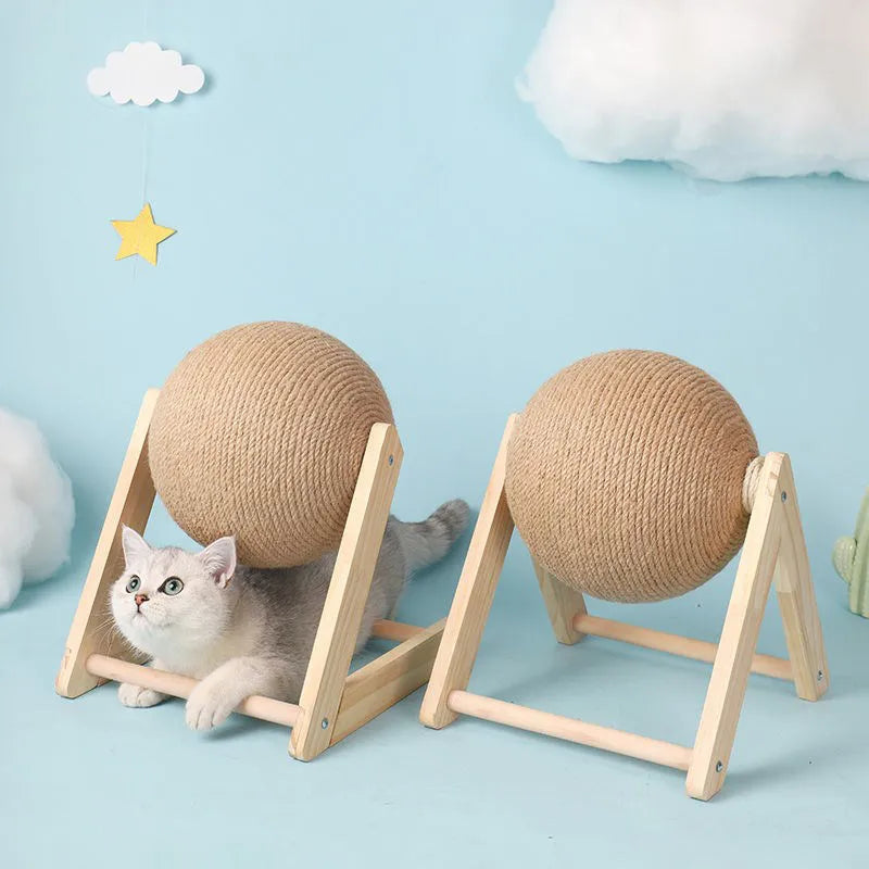 Cat Scratching Ball Toy with Sisal Rope - Protect Furniture and Delight Your Cat