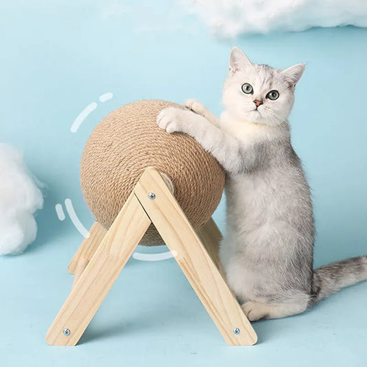 Cat Scratching Ball Toy with Sisal Rope - Protect Furniture and Delight Your Cat