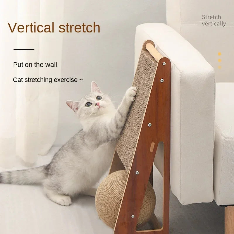 Vertical Ball Cat Scratching Board: Claw-Resistant Toy