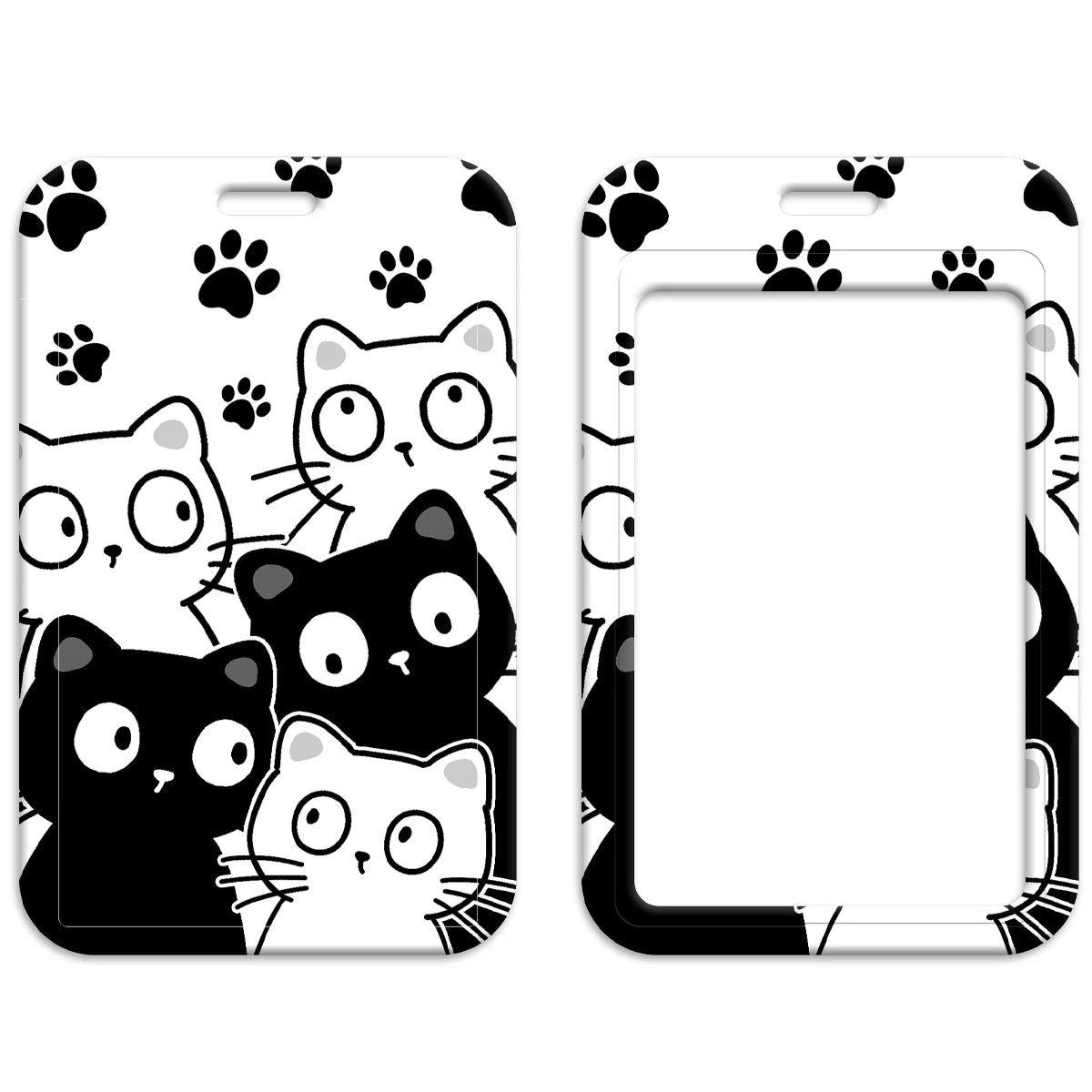 Kawaii Cat Credential Holder - Cute Cat Paw Lanyard for Keys and ID Cards