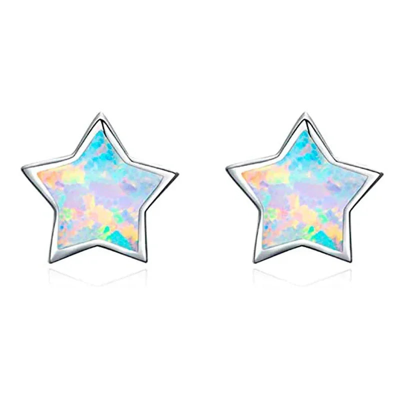 Sparkly Stud Earrings with Colorful Crystals - Unicorn, Cat, Butterfly, Rainbow, Heart, Star