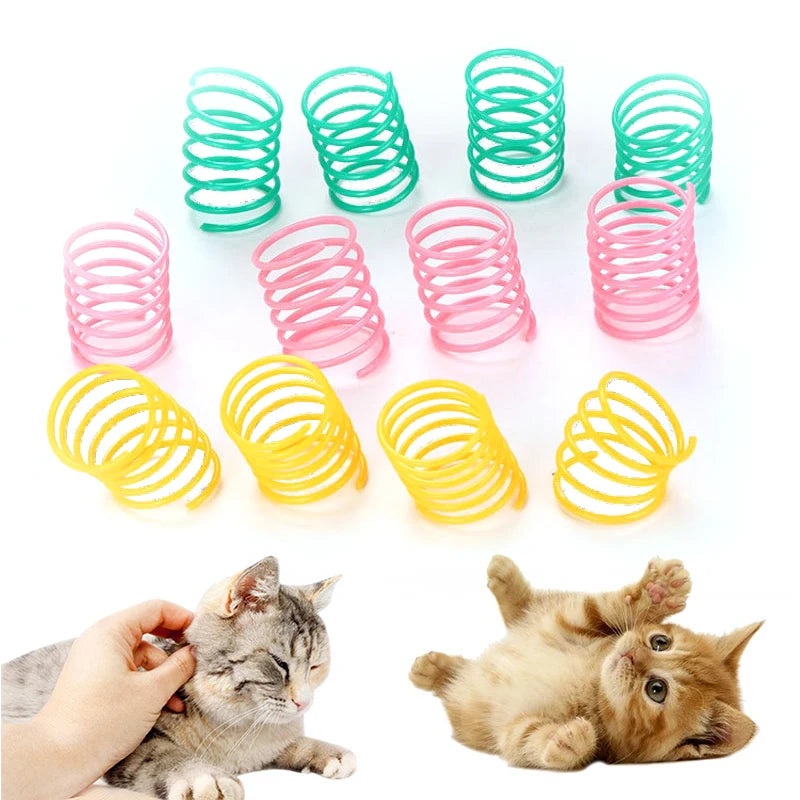 Colorful Coil Springs: Interactive Cat Toy Set