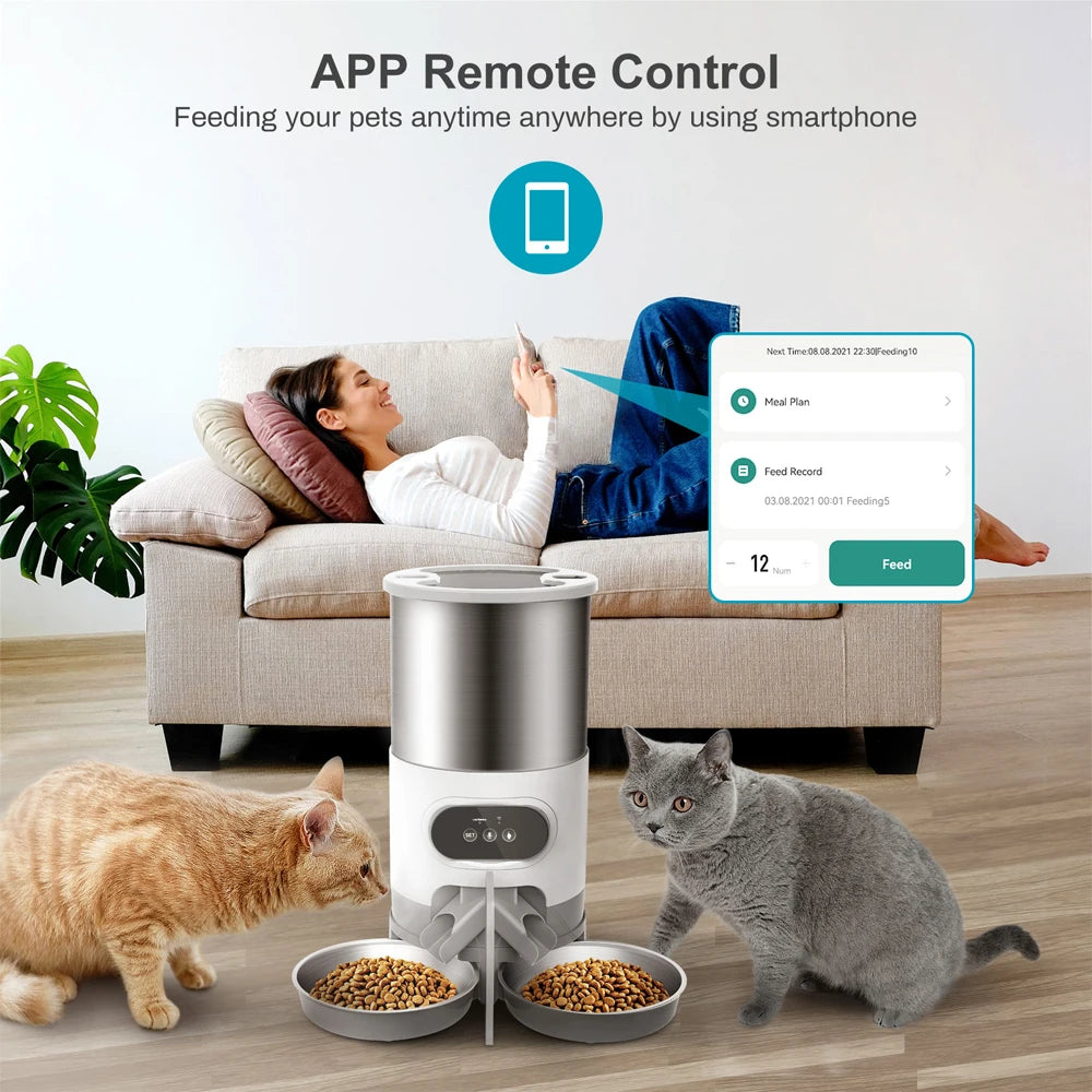 Smart Pet Feeder: Remote Food Dispenser for Cats and Dogs