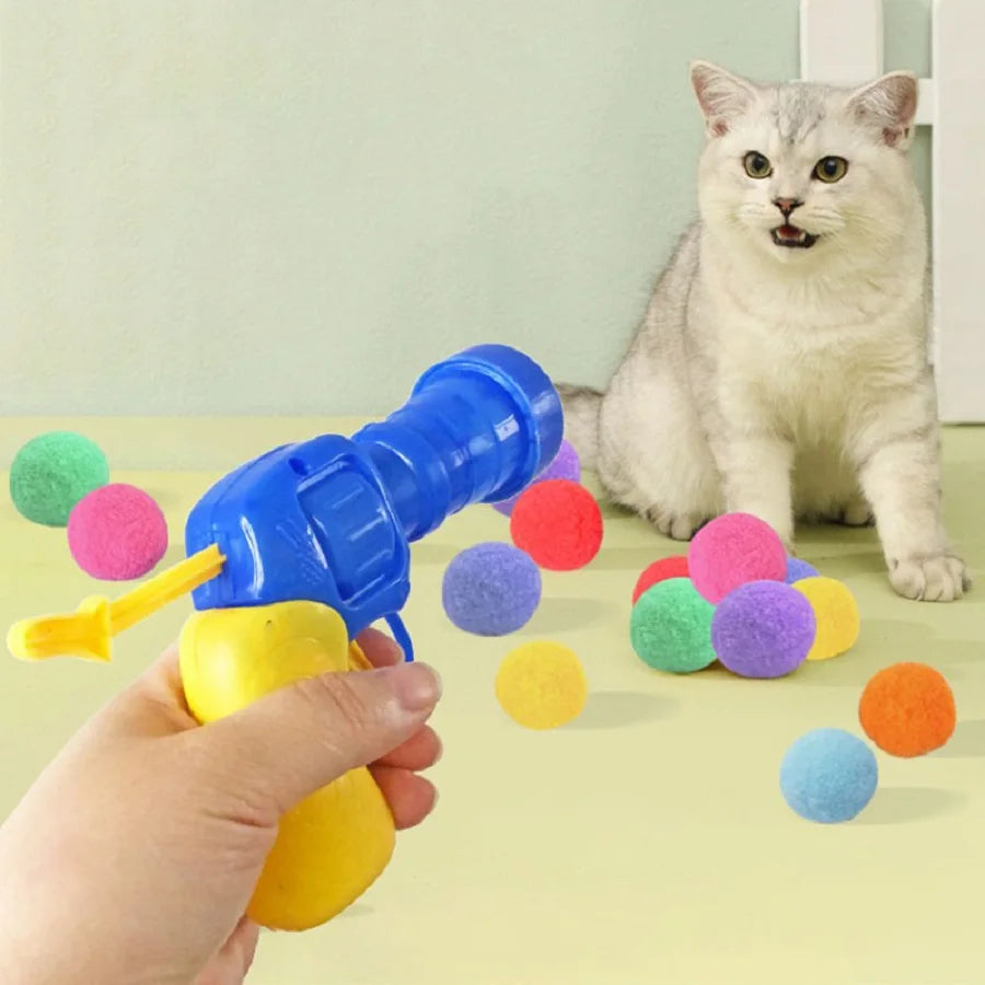 Silent Cat Plush Ball Shooting Gun