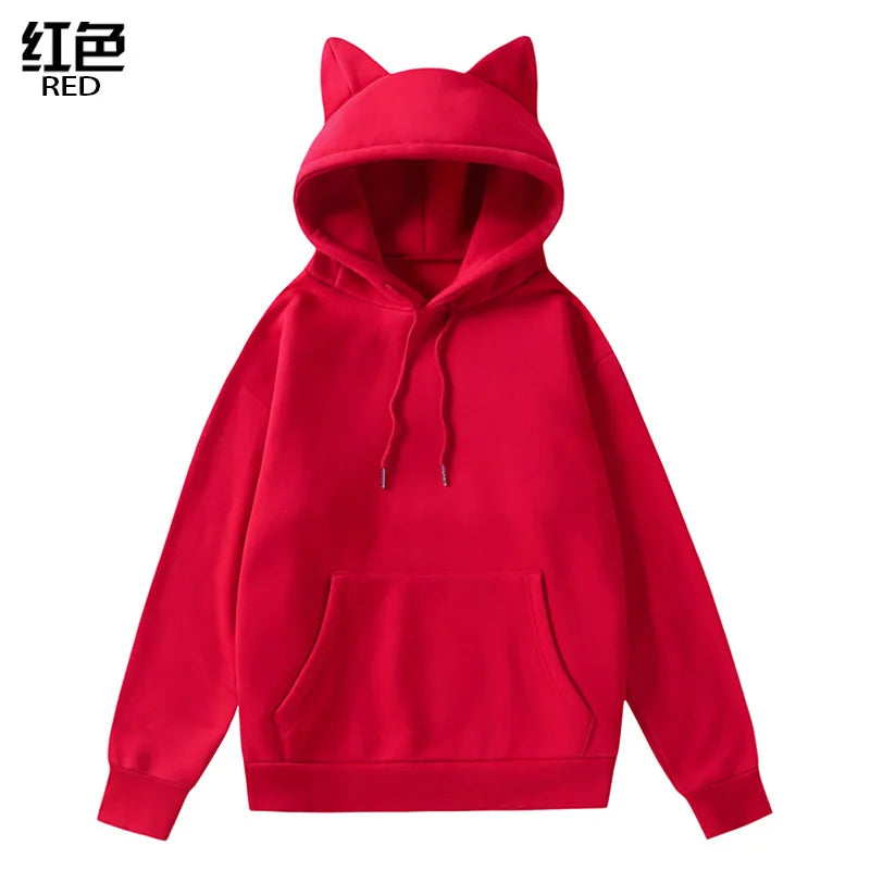 Unisex Cat Ears Hoodie Sweater Pullover - Cute & Fashionable for Men and Women