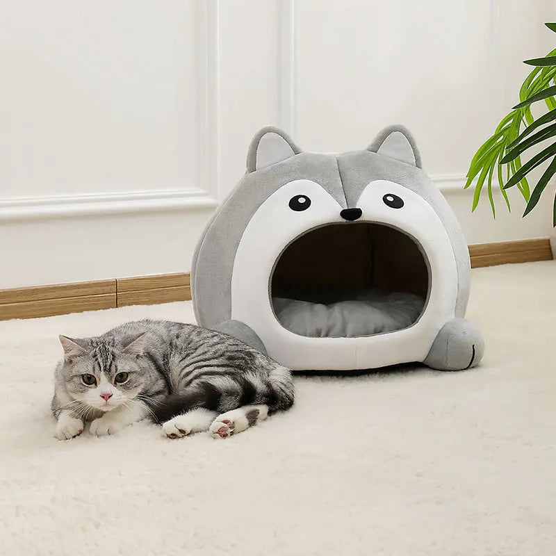 Ultra-Soft Cat Bed - Cozy Pet Basket and Lounger for Cats and Small Dogs