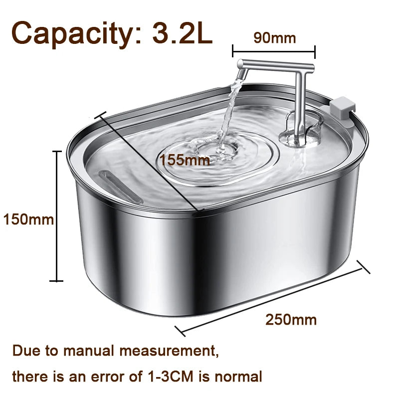 3.2L Stainless Steel Water Fountain