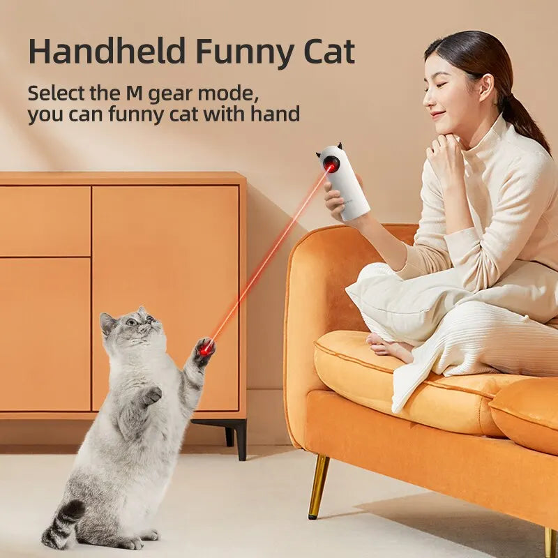 ROJECO Automatic Interactive Cat Toy: LED Laser Teasing
