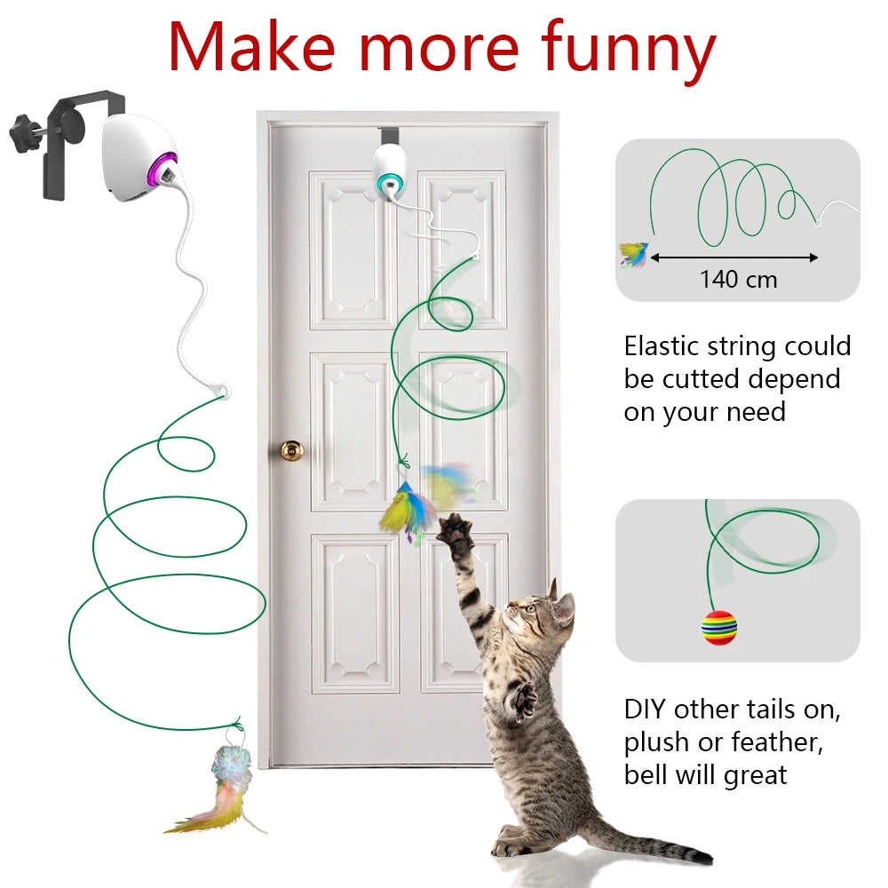 Interactive Electric Cat Toy: Swing Rope Teaser