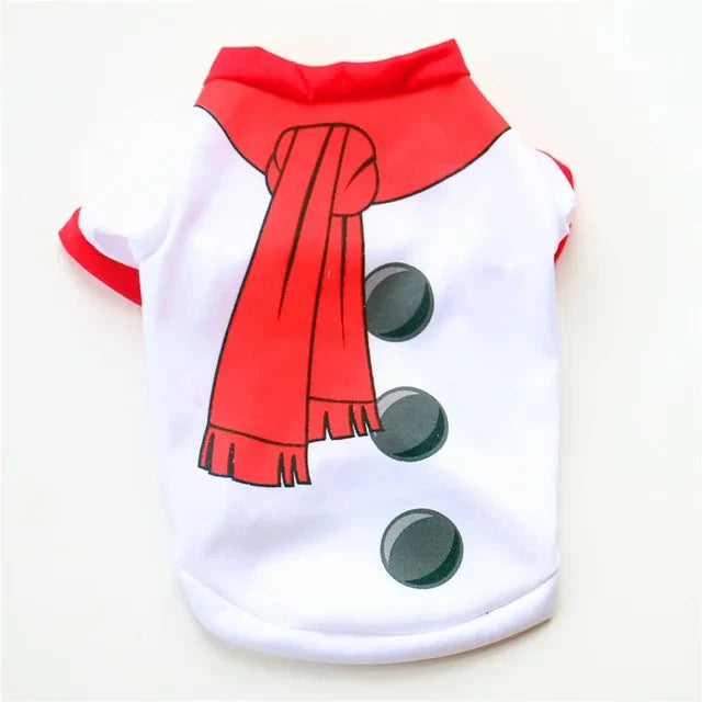 Christmas and New Year Pet Clothes - Warm Cotton Costume for Small to Medium Dogs and Cats