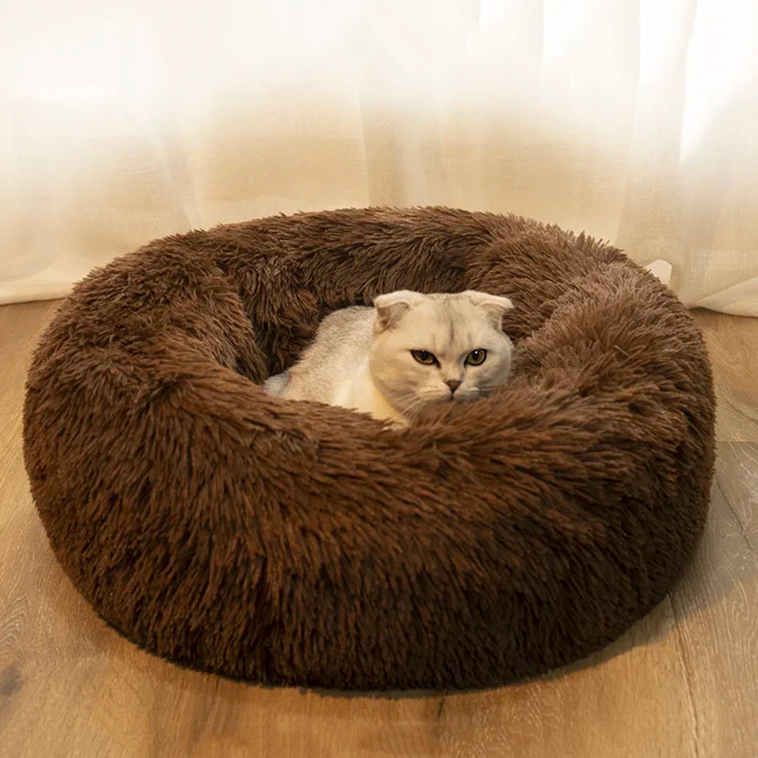 Cozy Donut Pet Bed - Warm Winter Sofa for Dogs and Cats