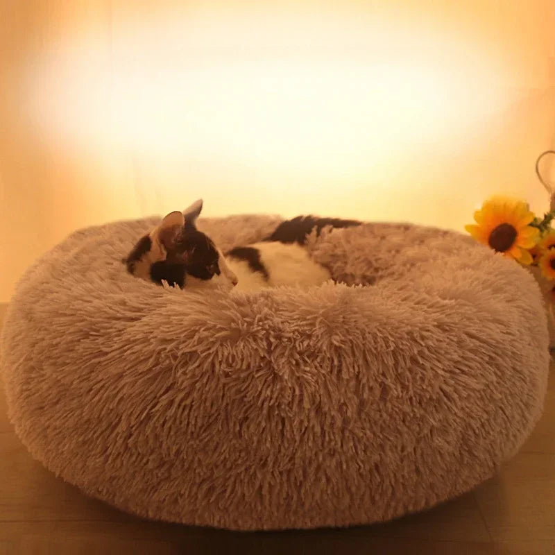 Cozy Donut Pet Bed - Warm Winter Sofa for Dogs and Cats