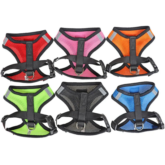Adjustable Mesh Cat Harness with Lead Leash