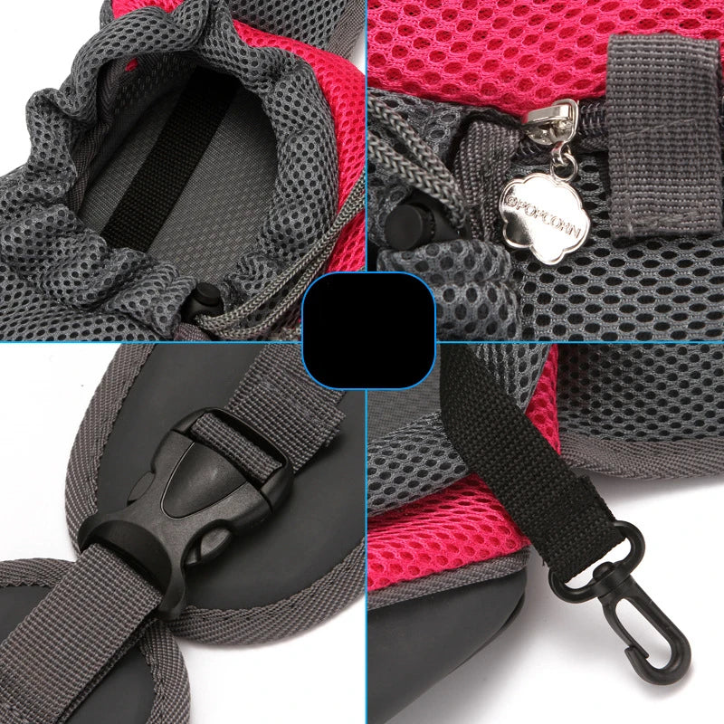 Versatile Pet Puppy Carrier - Breathable Mesh Oxford Sling Bag for Outdoor Travel, Comfort Shoulder Tote Pouch, Sizes S/L