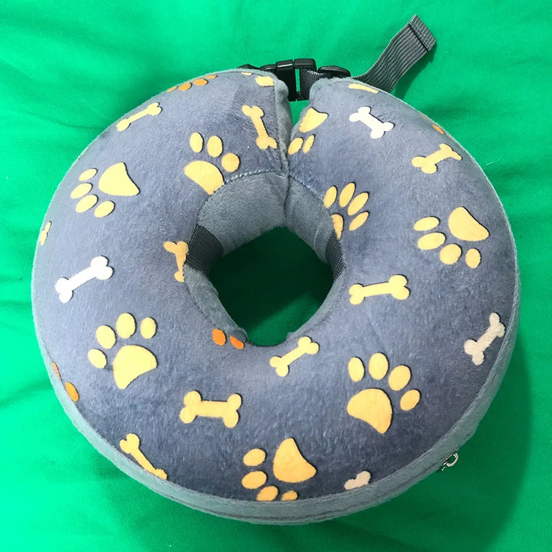 Inflatable Elizabethan Collar - Anti-Bite Recovery Protection for Dogs and Cats