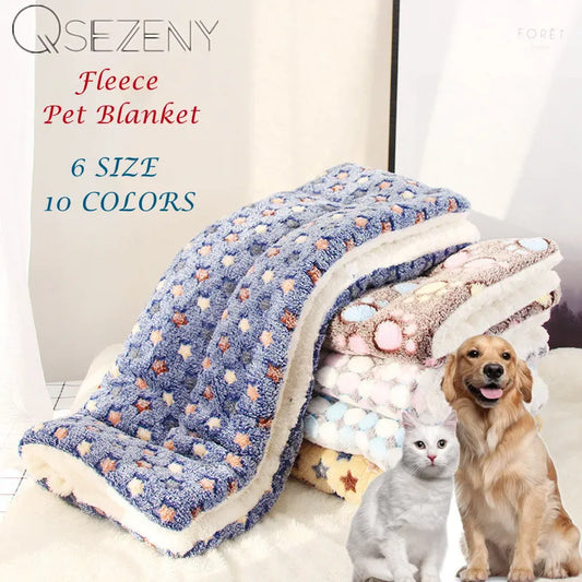 Soft Fleece Pet Mat with Cute Patterns for Cozy Comfort