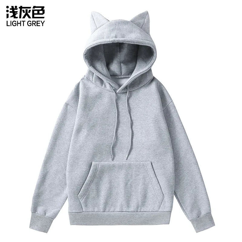 Unisex Cat Ears Hoodie Sweater Pullover - Cute & Fashionable for Men and Women