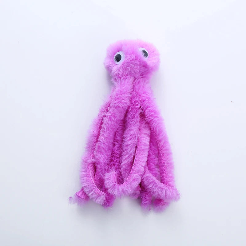 Octopus Plush Cat Toy: Bite-Resistant Interactive For Play
