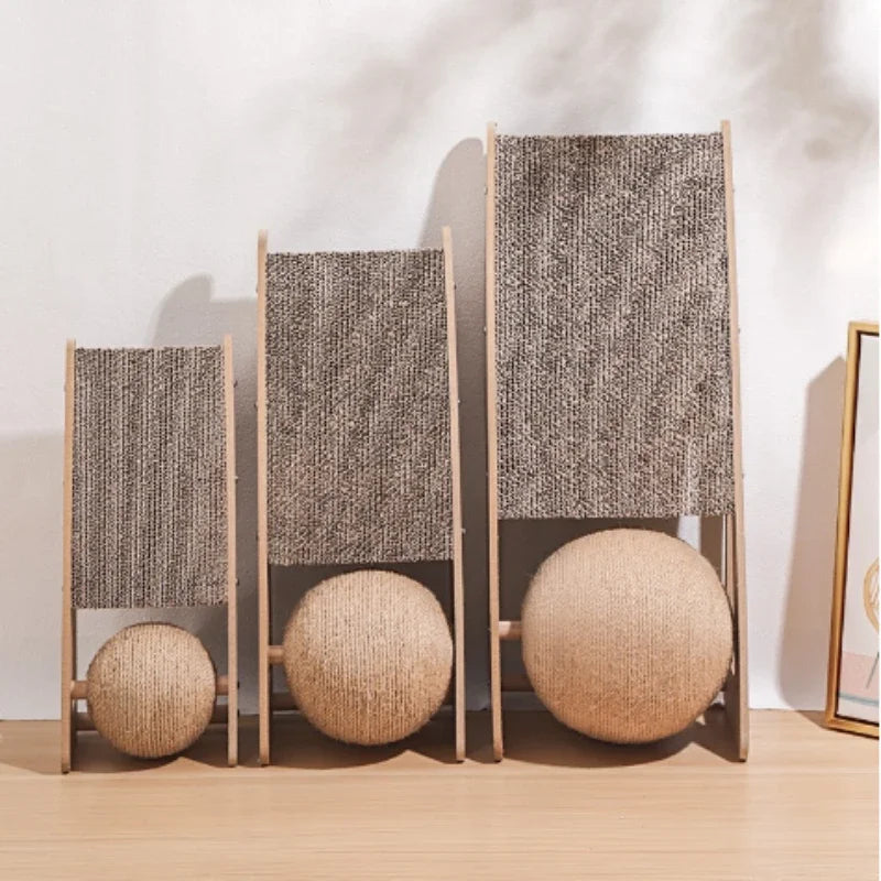 Vertical Ball Cat Scratching Board: Claw-Resistant Toy