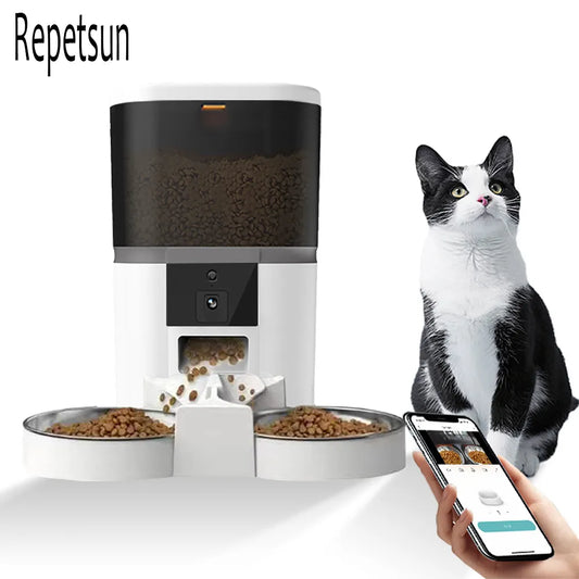 4L Automatic Pet Feeder Cat And Dog Food Dispenser With HD Camera