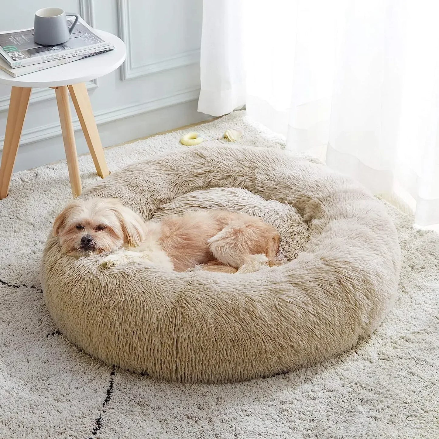 Super Soft Plush Pet Bed - Warm, Cozy Cat and Dog Nest Cushion