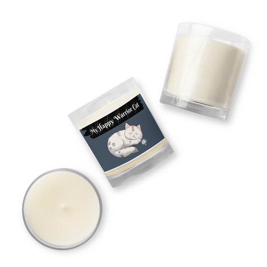 Moonlit Whiskers: Soy Wax Candle in a Glass Jar